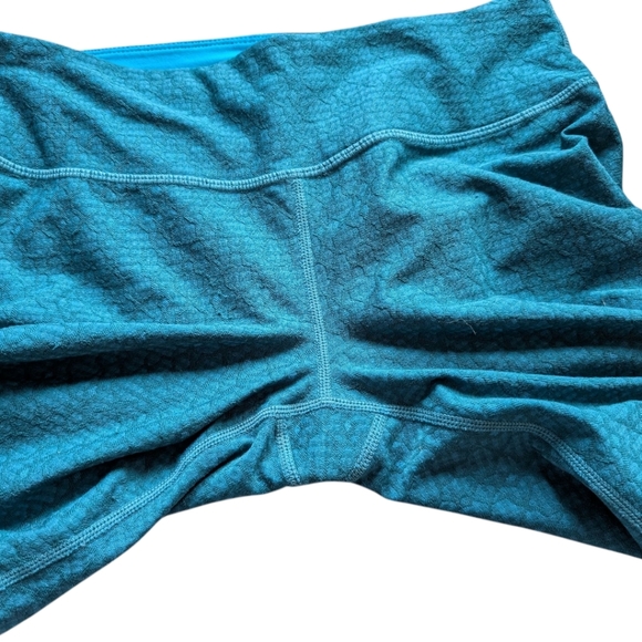 prAna Misty Yoga Leggings Jacquard Print Teal Low Rise Yoga Women's size Small - Picture 6 of 14